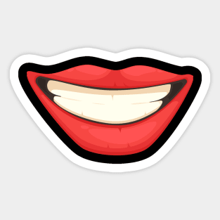 Happy kiss Mouth Sticker